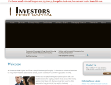 Tablet Screenshot of investorsfirstcap.com